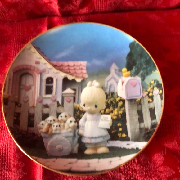 Precious moments God loves a cheerful giver plate